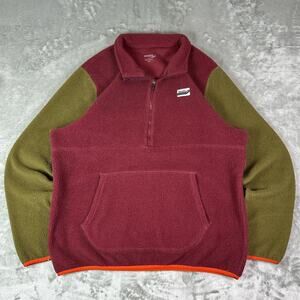 Saucony Outwear Red Fireside Deep Pile Fleece jacket Size X-Large